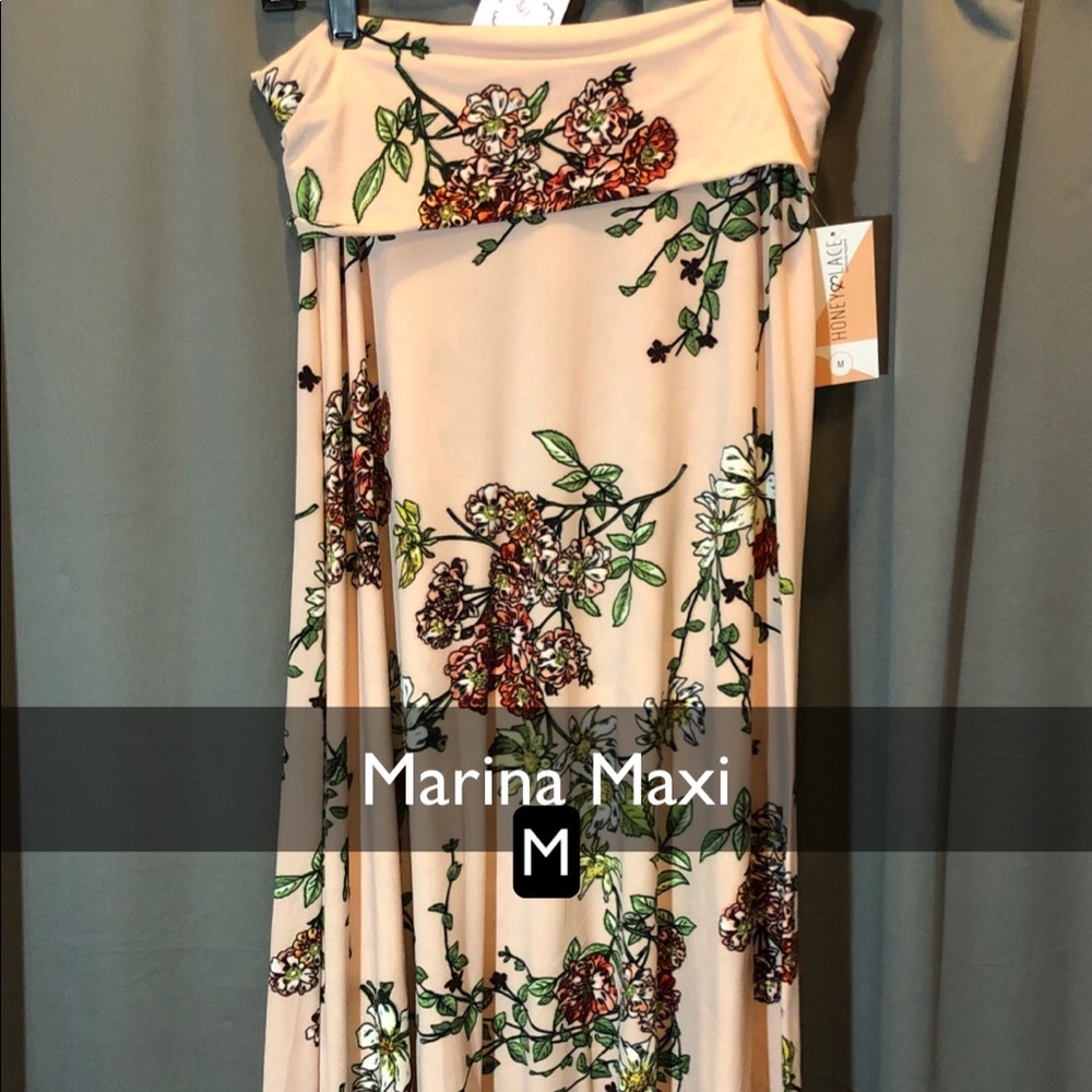 Medium Honey and Lace Marina Maxi Skirt NWT